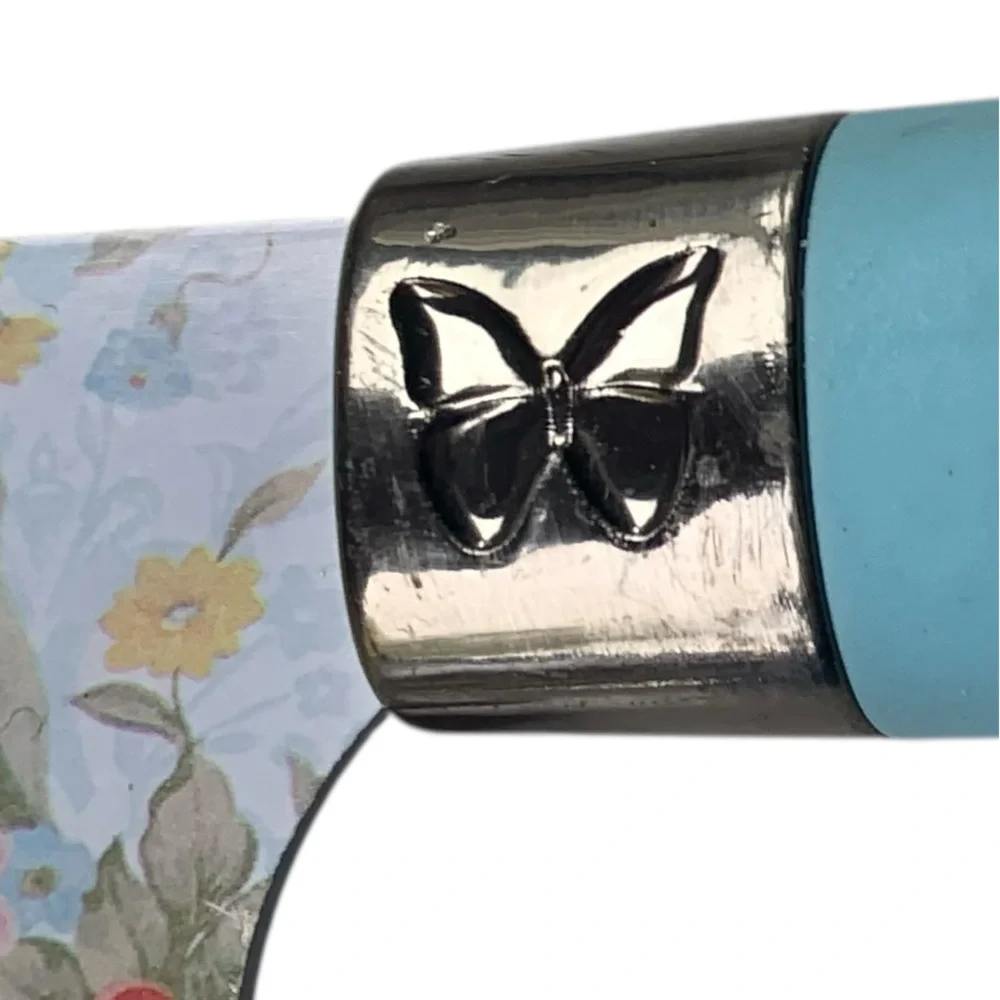 PIONEER WOMAN Floral Chef Knife Blue Handle Kitchen Cooking Cutlery Tool